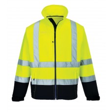 Portwest Water And Windproof High Vis Contrast Softshell Jacket Portwest Water And Windproof High Vis Contrast Softshell Jacket