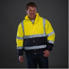 Yoko Men's High Vis Two-tone Bomber Work Jacket - Hvp218
