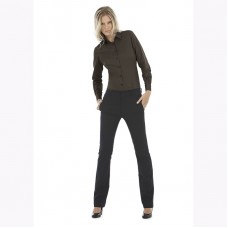 B&c Collection Women's Black Tie Long Sleeve Shirt