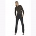 B&c Collection Women's Black Tie Long Sleeve Shirt