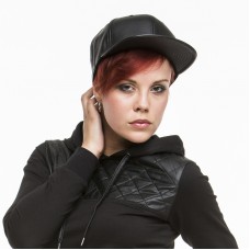 Flexfit By Yupoong Adult's Full Imitation Leather Snapback Cap