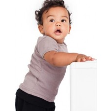American Apparel Infant Organic Cotton Rib Short Sleeve Lap T-shirt