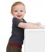 American Apparel Infant/babies Rib Short Sleeve Lap T-shirt