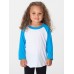 American Apparel Children's Poly-cotton 3/4 Sleeve Raglan T-shirt