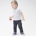Babybugz Baby Poppers At Shoulder Stripy T-shirt