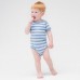 Babybugz Baby Poppers At Shoulder Stripy Bodysuit
