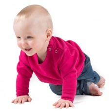 Larkwood Toddler's Shoulder Popper Crew Neck Sweatshirt