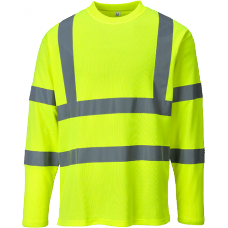 Portwest Comfort Cotton Long Sleeve Hi-vis T-shirt