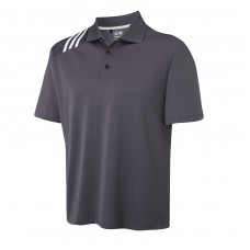 Adidas Men's Climacool 3 Stripe Solid Polo Shirt