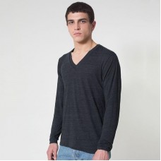 American Apparel Unisex Tri-blend Long Sleeve V-neck Top (tr476) American Apparel Unisex Tri-blend Long Sleeve V-neck Top (tr476)