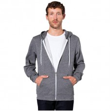 American Apparel Unisex Salt And Pepper Full Zip Hoodie (mt497)