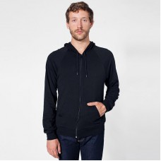 American Apparel Unisex Fine Jersey Full Zip Hoodie (rsa2402)