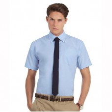 B&c Collection Men's Button Down Collar Oxford Short Sleeve Shirt