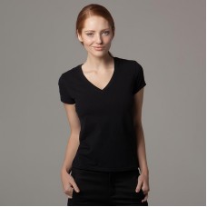 Kustom Kit Bargear Women's Short Sleeve V-neck T-shirt
