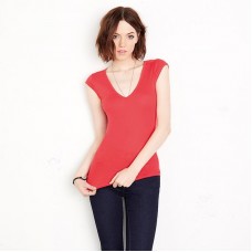 Bella Canvas Ladies Tori Sheer Rib Deep V Fashion T-shirt