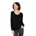 Bella Canvas Ladies Andrea Sheer Rib Long Sleeve V-neck T Shirt