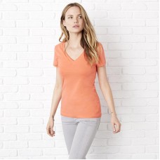 Bella Canvas Women's Jersey Deep V-neck T-shirt