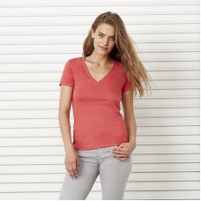 Bella Canvas Ladies Triblend Deep V-neck T-shirt
