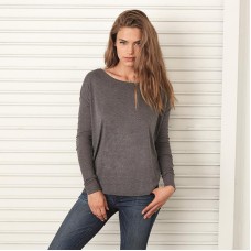 Bella Canvas Ladies Long Sleeve Flowy 2x1 Viscose Shirt