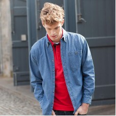 Front Row Men's Long Sleeve Denim Shirt