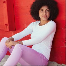 Fruit Of The Loom Women's Lady-fit Crew Neck Long Sleeve T-shirt