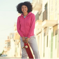 Fruit Of The Loom Women's Lady-fit Premium Hooded Sweatshirt Jacket