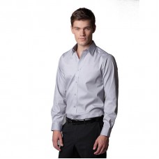 Kustom Kit Men's Contrast Premium Long Sleeve Oxford Shirt
