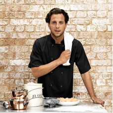 Premier Stud Fronted Short Sleeve Chef's Jacket