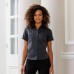 Russell Collection Women's Roll-sleeve Short Sleeve Shirt