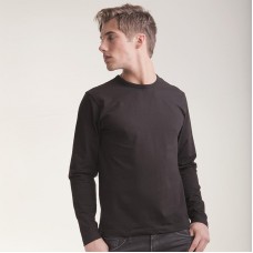Skinni Fit Men's Stretch Fabric Long Sleeve Crew T-shirt