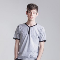 Skinni Fit Men's Short Sleeve Button T-shirt
