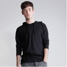 Skinni Fit Men's Long Sleeve Hooded T-shirt