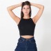 American Apparel Women's Cotton Spansex Sleeveless Crop Top