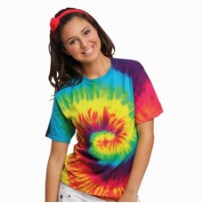 Colourtone Adult's Rainbow Tie-dye T-shirt