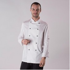 Dennys Adult's Removable Stud Fastening Long Sleeve Chefs Jacket