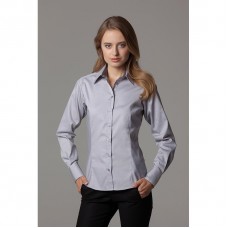 Kustom Kit Women's Contrast Premium Long Sleeve Oxford Shirt