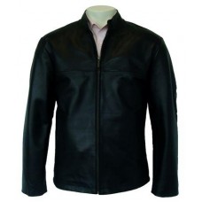 Woodland Leather Men's Black Classic Biker Jacket