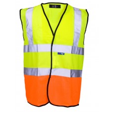 Supertouch Men's High Visibility Two Tone Two Band And Brace Vest