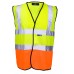 Supertouch Men's High Visibility Two Tone Two Band And Brace Vest