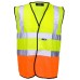 Supertouch Men's High Visibility Two Tone Two Band And Brace Vest