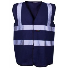 Supertouch Men's Red High Visibility Two Band And Brace Vest