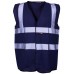 Supertouch Men's Red High Visibility Two Band And Brace Vest