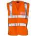 Supertouch Orange Hi Vis Pull Apart Vest With Id Pocket