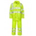 Supertouch Men's Two Piece High Visibility Rainsuit In Navy