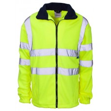 Supertouch Men's High Visibility Micro Fleece Jacket In Yellow