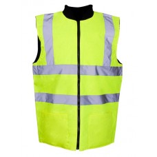 Supertouch Men's Reversible Twill Lined Bodywarmer In Yellow
