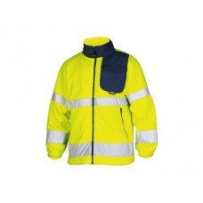 Projob Men's Anti Pilling 6301 High Visibility Work Fleece Jacket