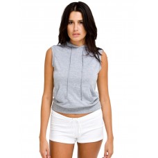 American Apparel Women's Jersey Sleeveless Sport Hooded Sweatshirt