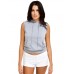 American Apparel Women's Jersey Sleeveless Sport Hooded Sweatshirt