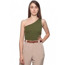 American Apparel Women's Baby Rib Cotton One-shoulder Top - Packof 10